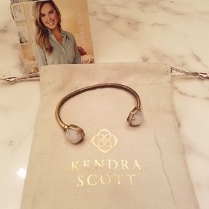 Kendra Scott Brinkley White Banded Agate Gold